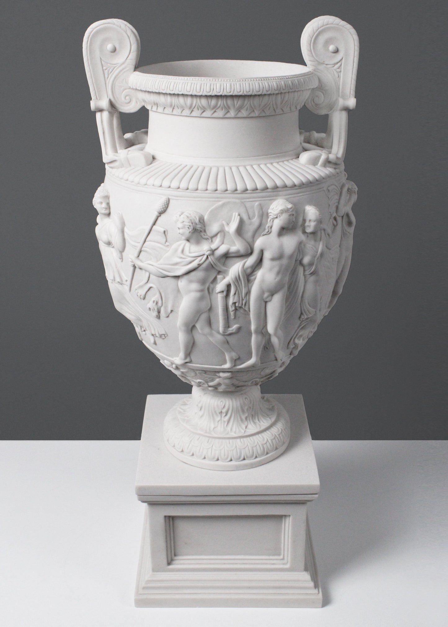 Classic Marble Vase on Large Pedestal