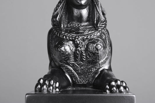Black Sphinx on Base Statue (Small)