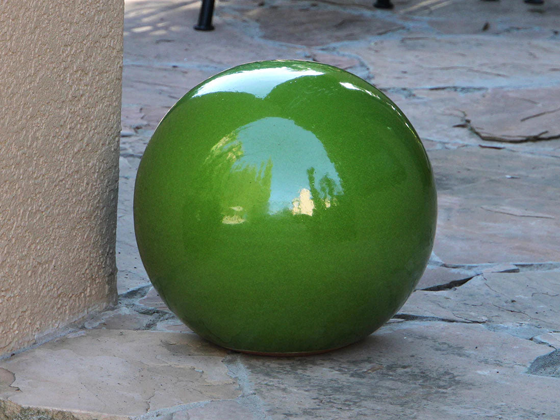 Outdoor Decorative Sphere Glazed 12" by