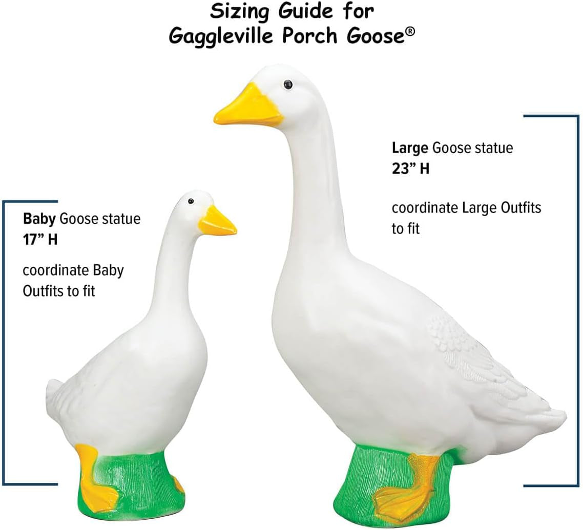 Gaggleville Raincoat Goose Outfit, Fits Large 23" H Statue