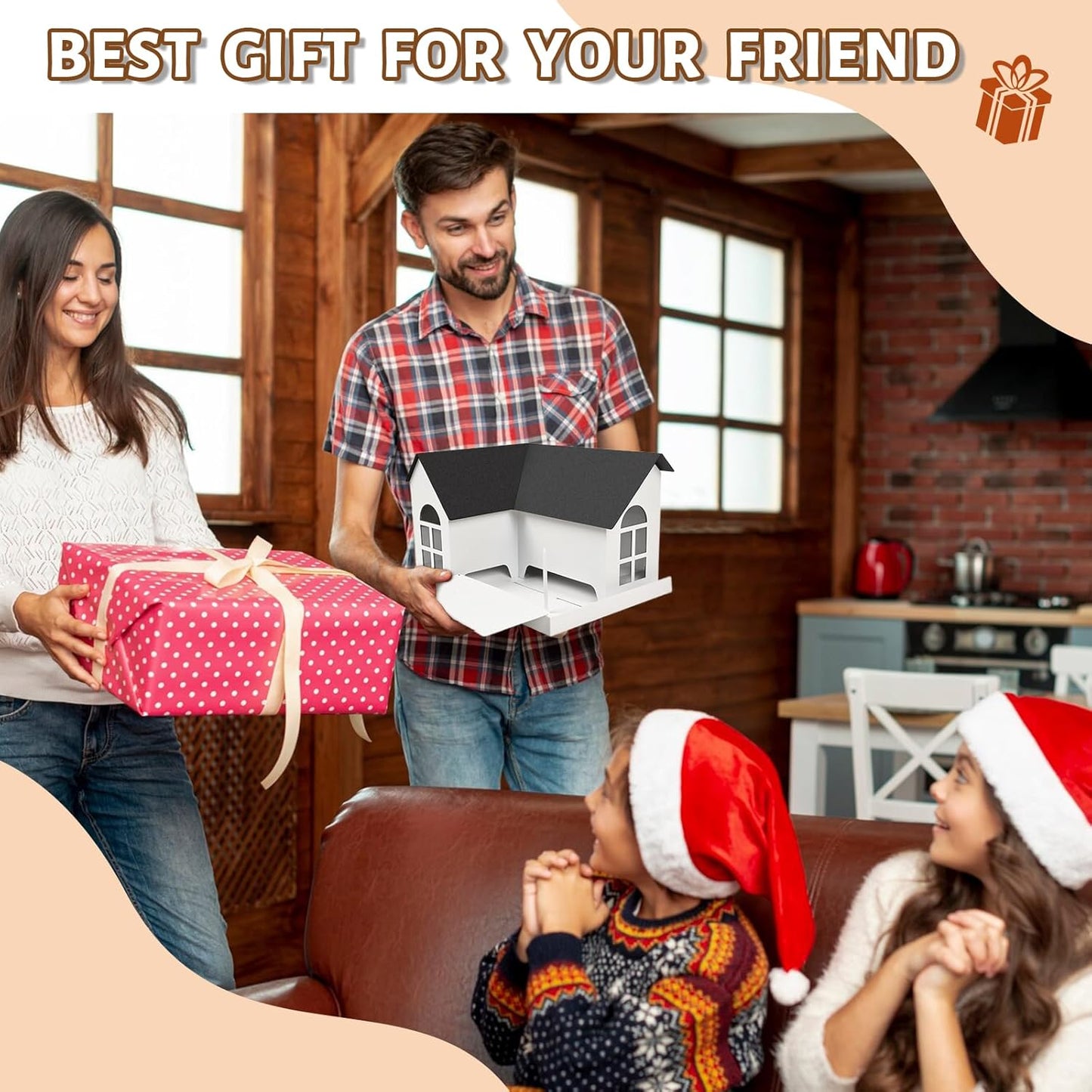 Squirrel Feeder for Hanging outside Tree,Mini Chipmunk Outdoors Squirrel Picnic Bench Feeders Table,Funny Metal House Boxes,Stronger than Wooden Structure