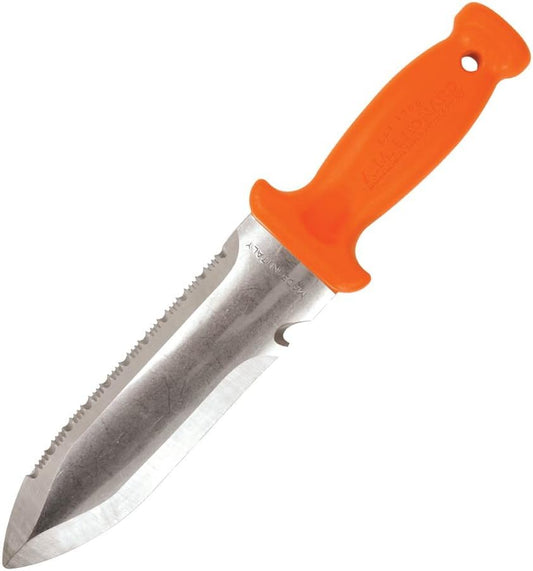 Deluxe Soil Knife, Orange – Hori Hori W/ 6-Inch Stainless Steel Blade
