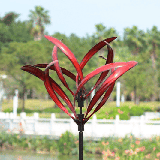 Crimson Magnolia Wind Spinner