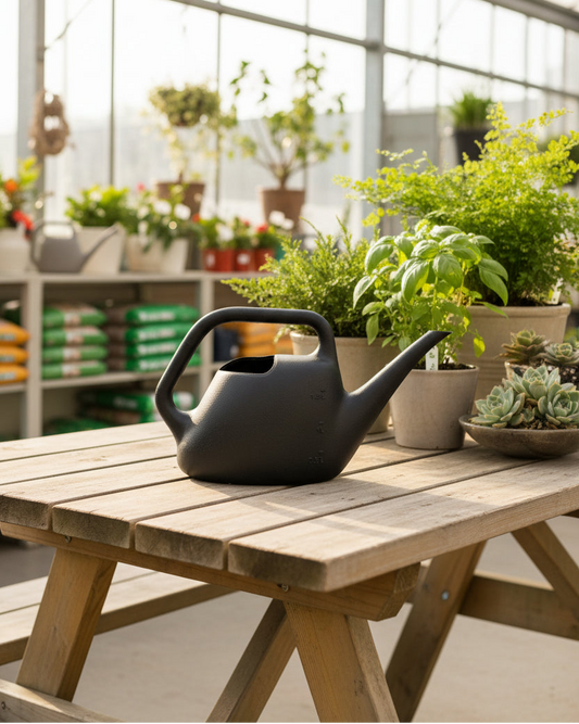 Bloem Living 1.5 L Black Resin Modern Houseplant Watering Can