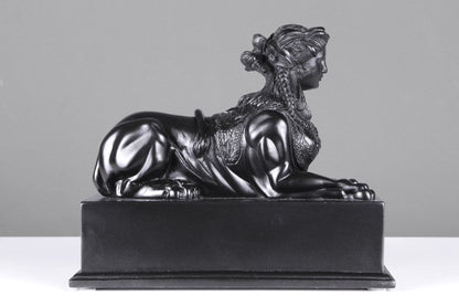 Black Sphinx on Base Statue (Small)