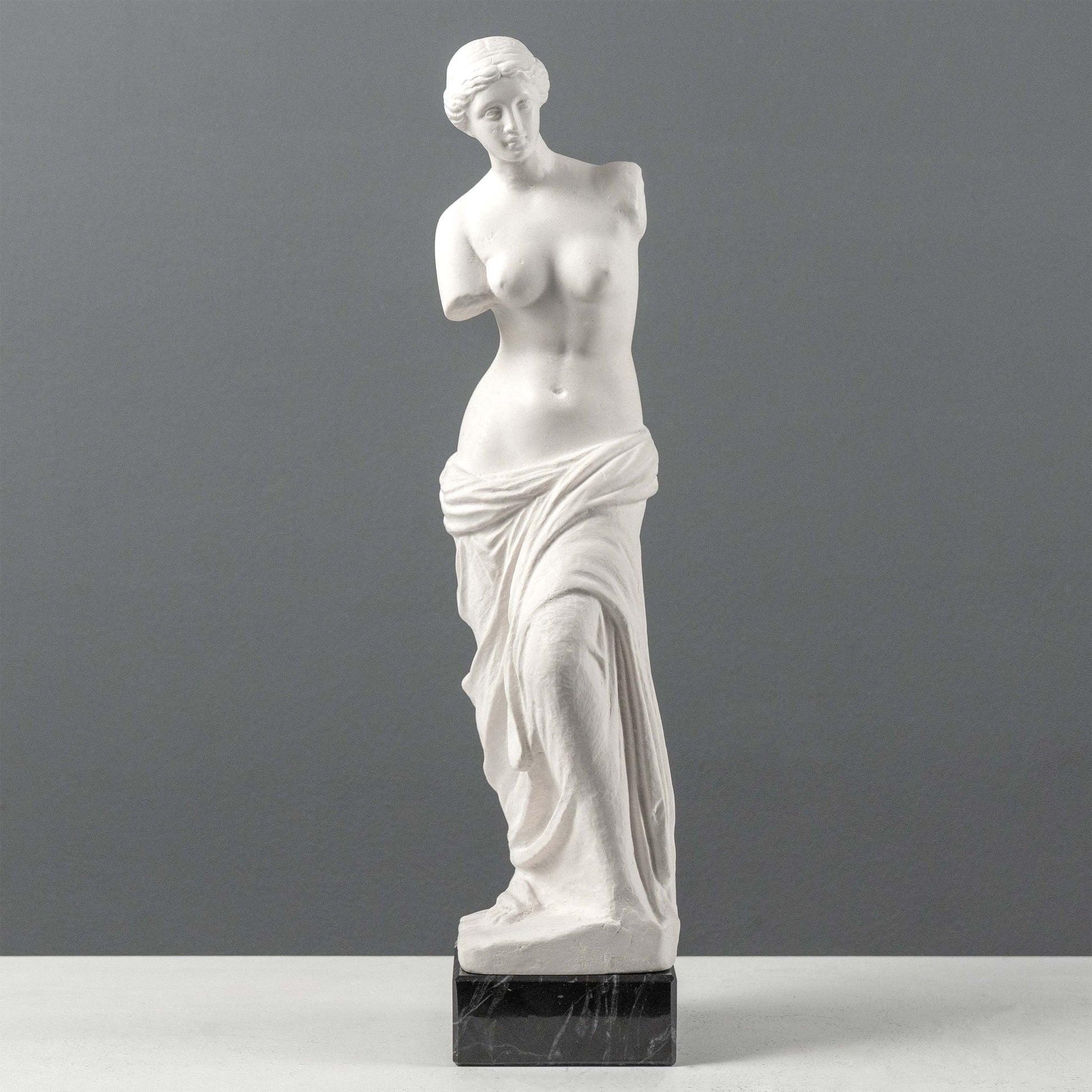 Venus De Milo Statue on Black Marble Base