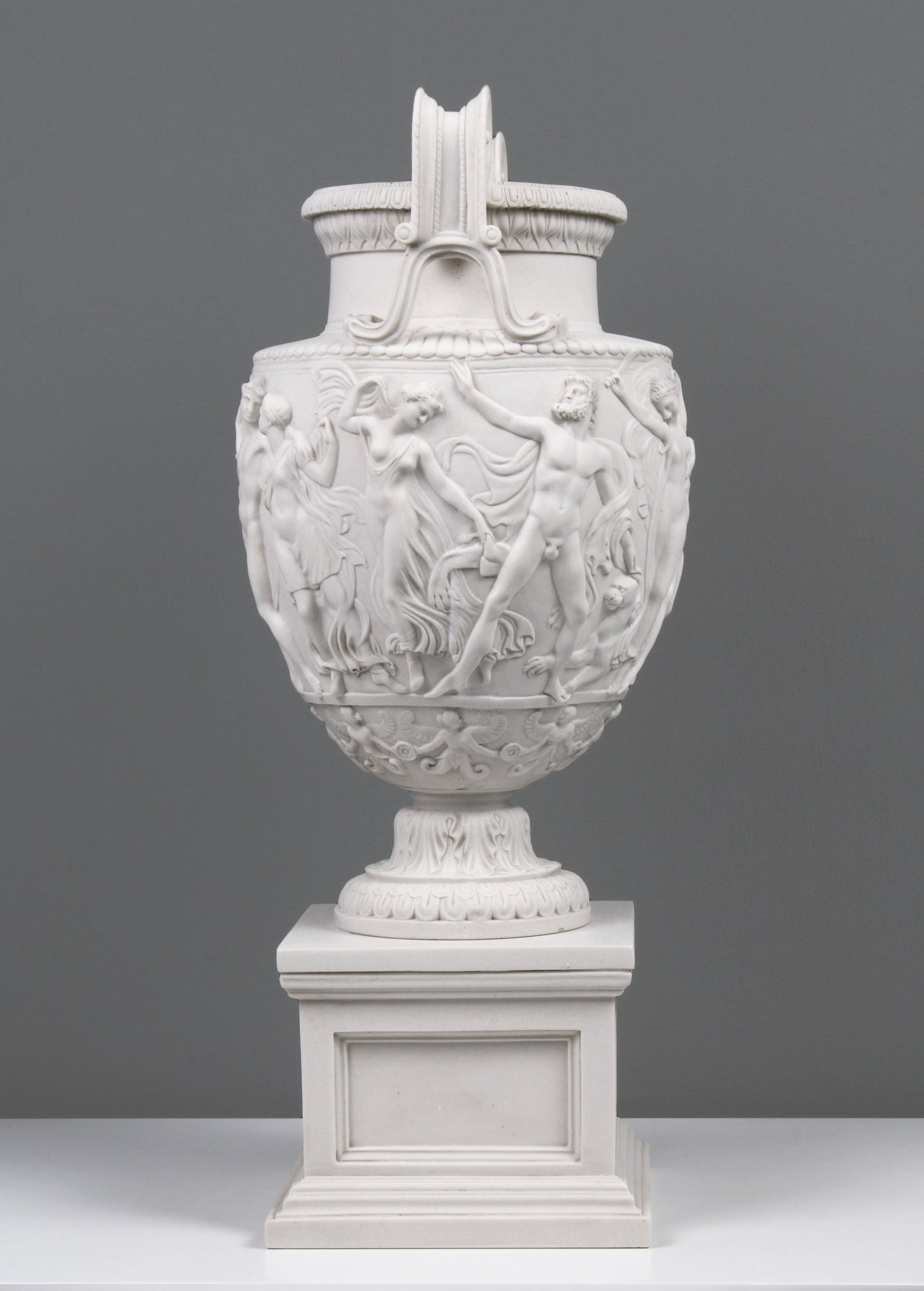Classic Marble Vase on Large Pedestal