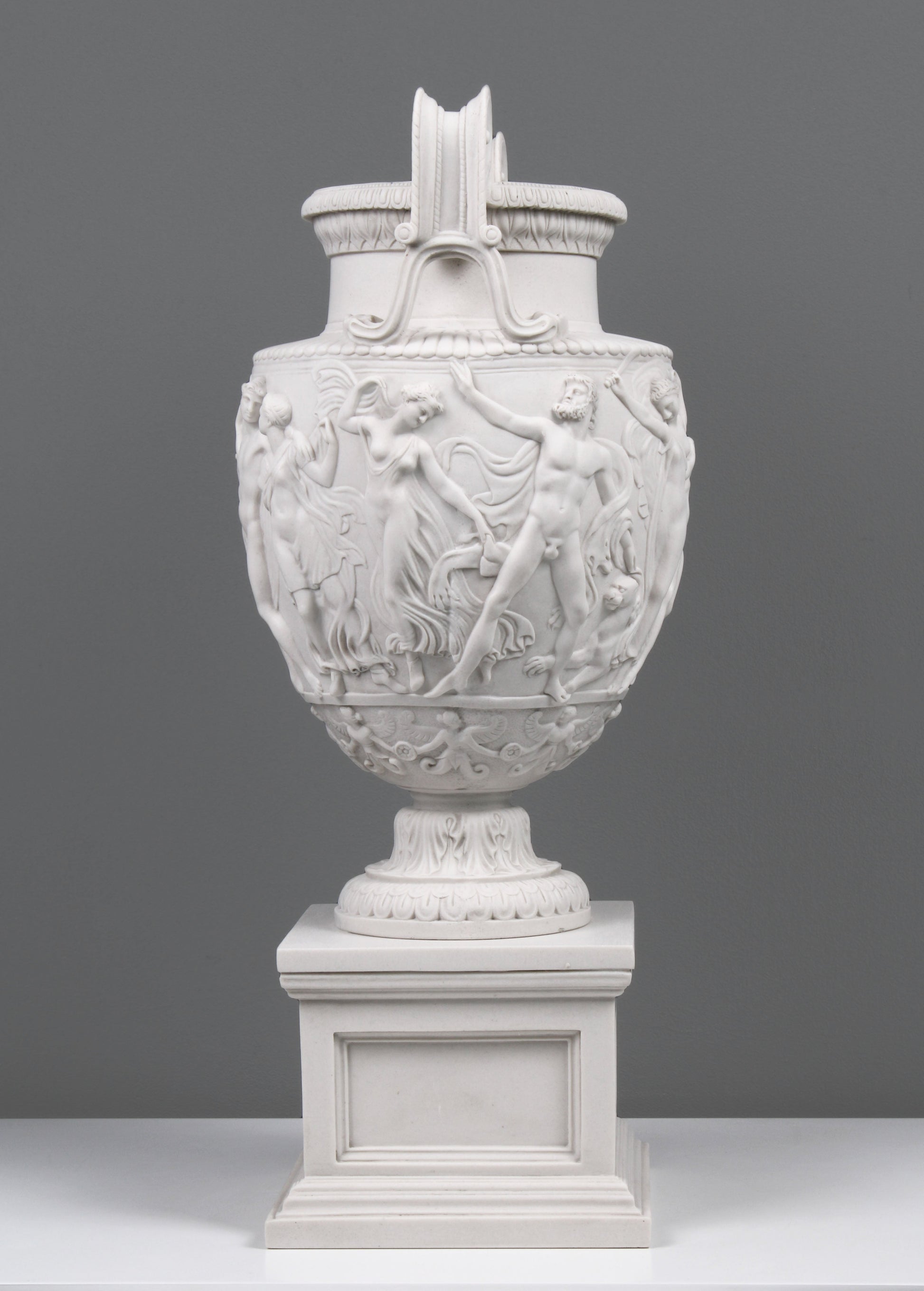 Classic Marble Vase on Large Pedestal
