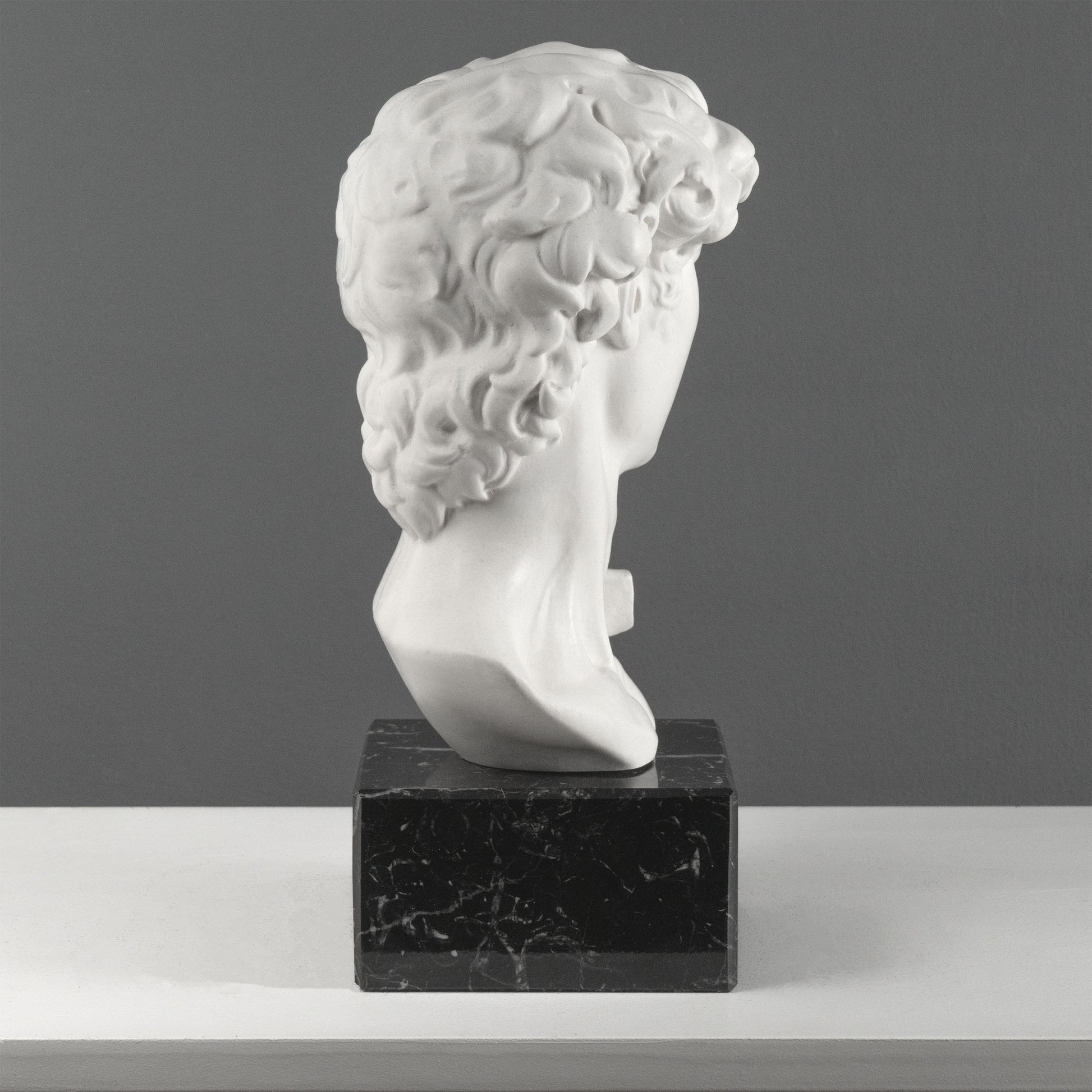 David Bust by Michelangelo on Black Marble Base (Large)