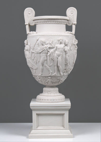 Classic Marble Vase on Large Pedestal