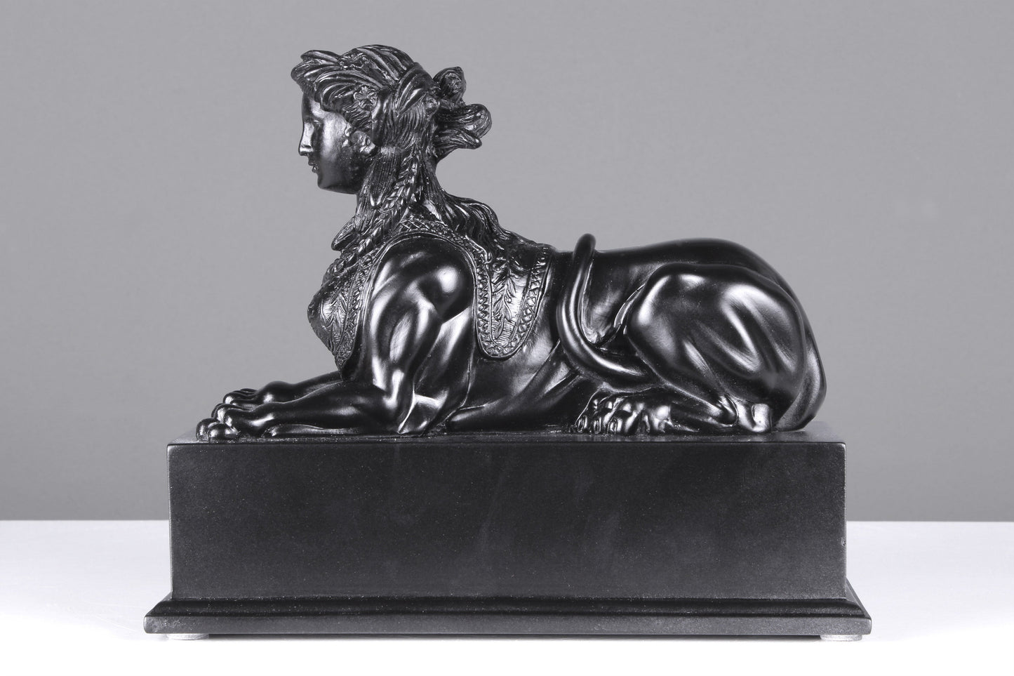Black Sphinx on Base Statue (Small)