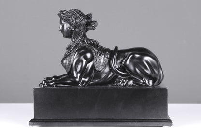 Black Sphinx on Base Statue (Small)
