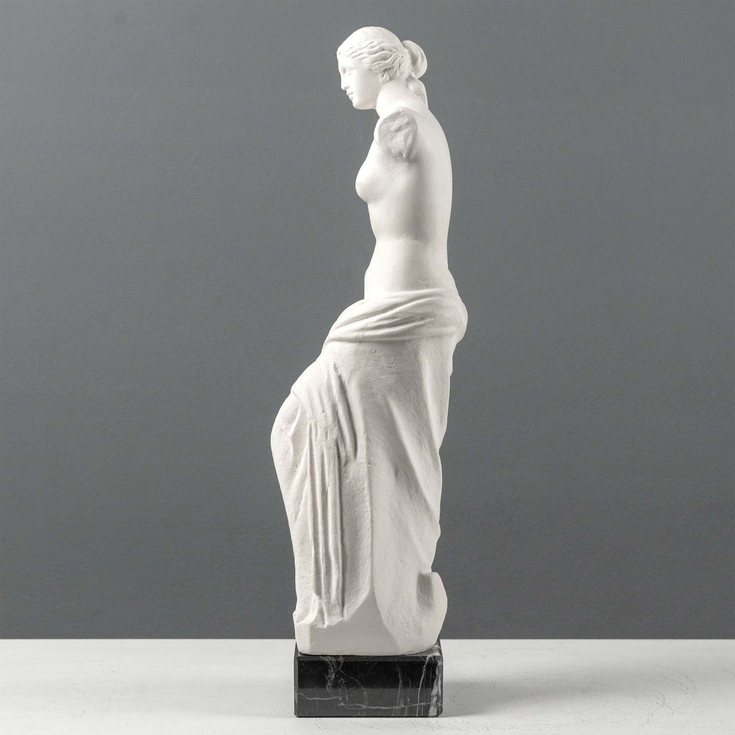 Venus De Milo Statue on Black Marble Base