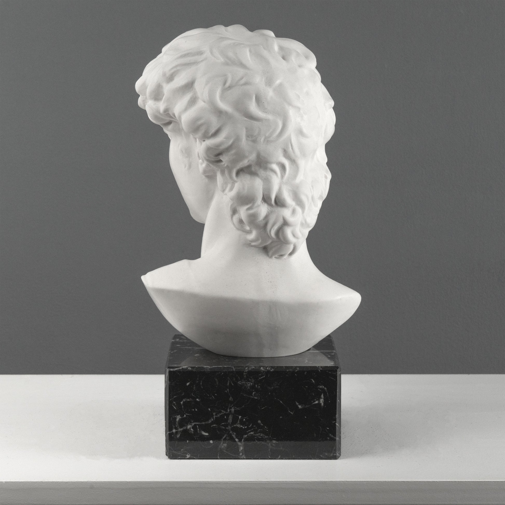 David Bust by Michelangelo on Black Marble Base (Large)
