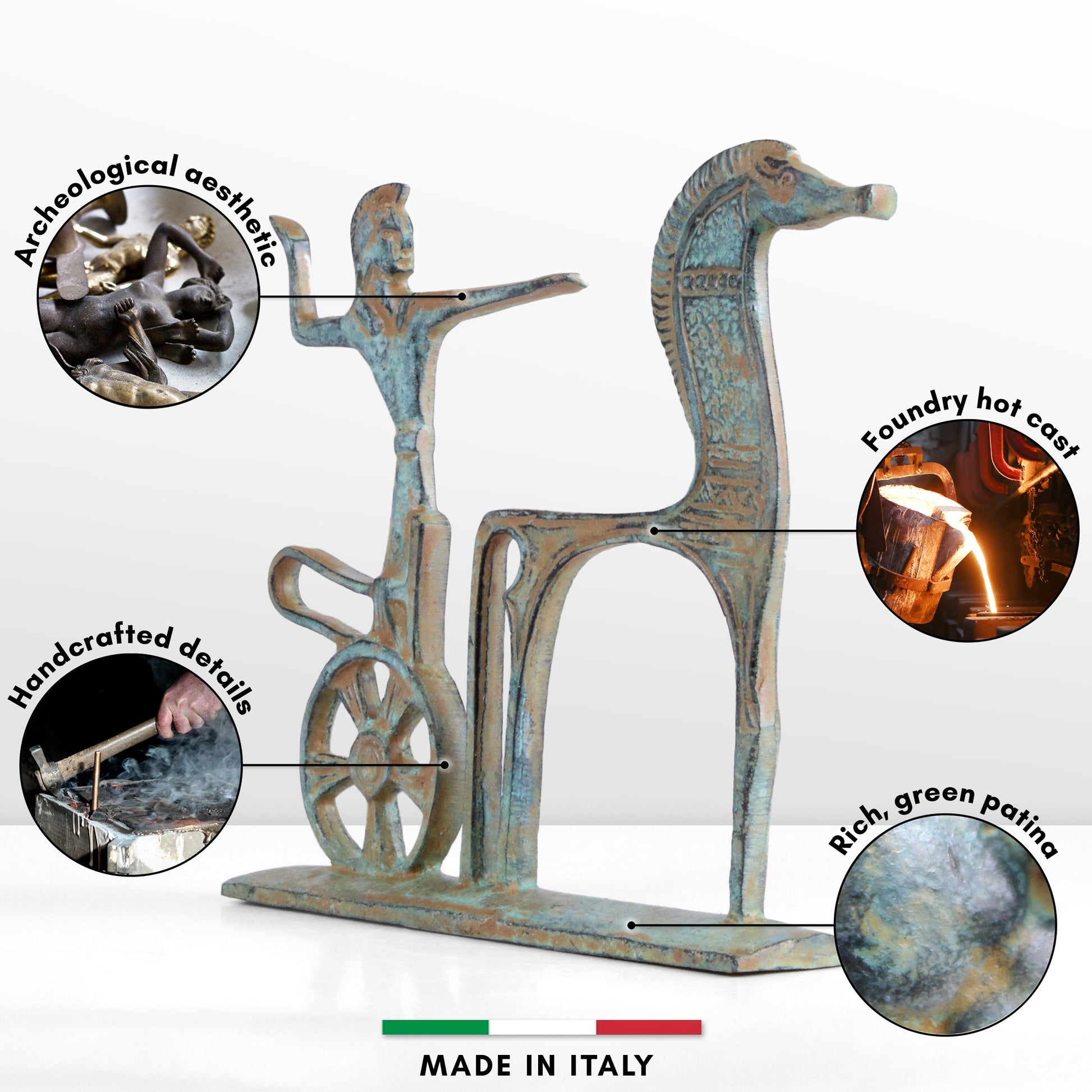 Ancient Greek Chariot Statue of a Victorious Warrior