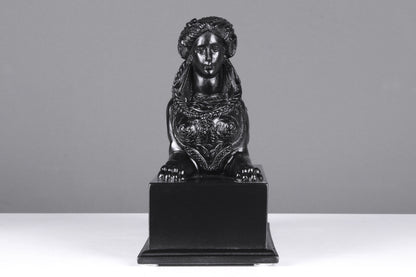 Black Sphinx on Base Statue (Small)