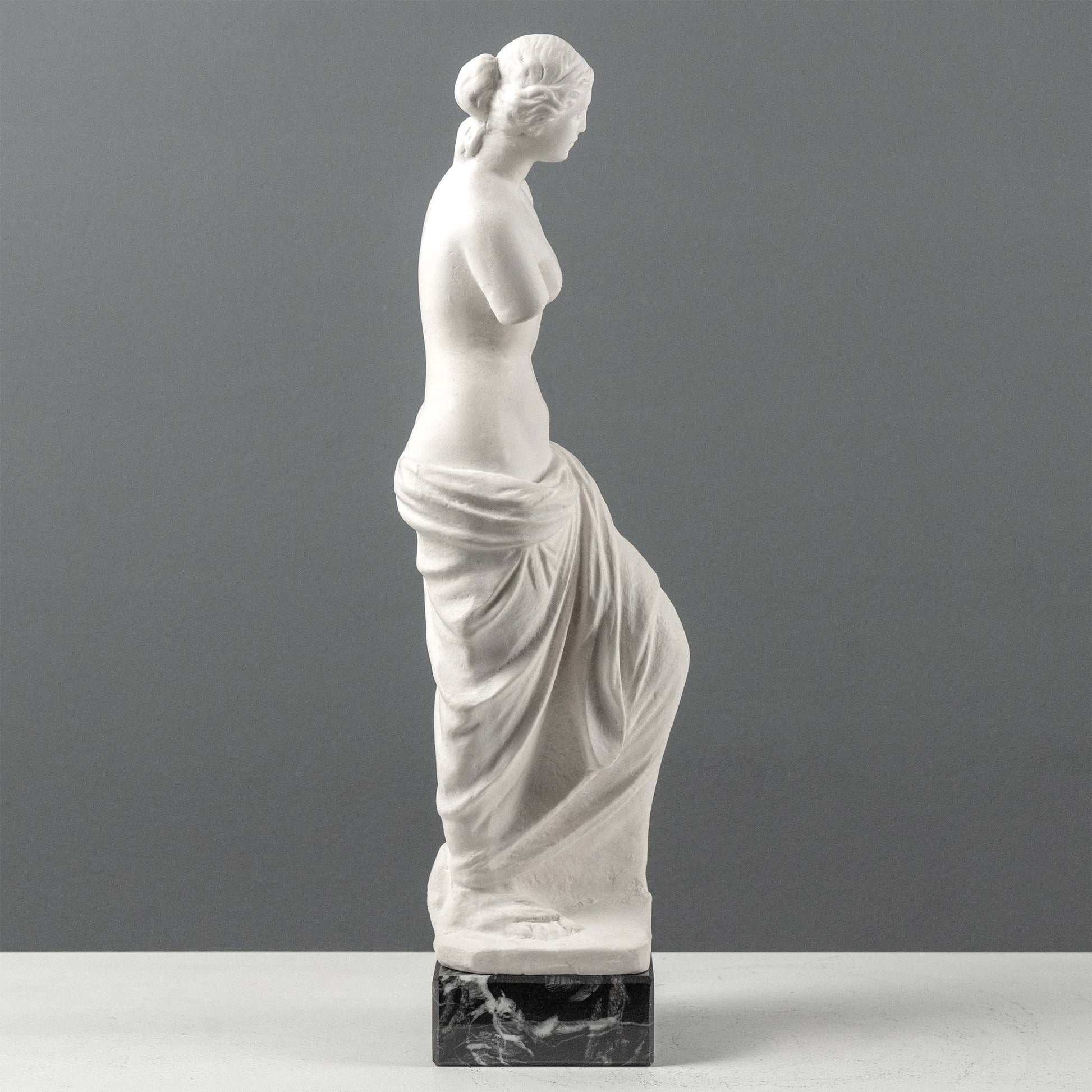 Venus De Milo Statue on Black Marble Base