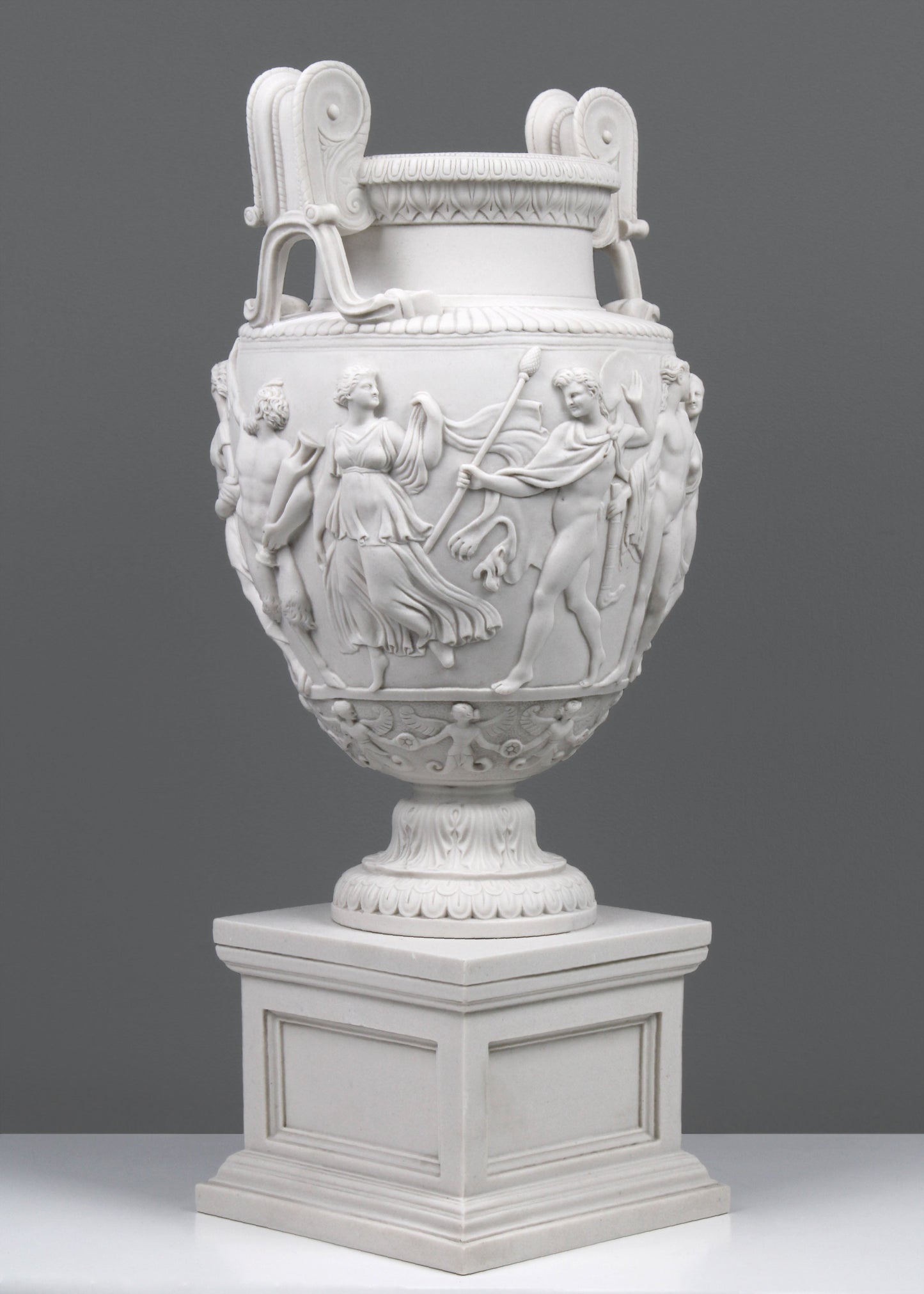 Classic Marble Vase on Large Pedestal