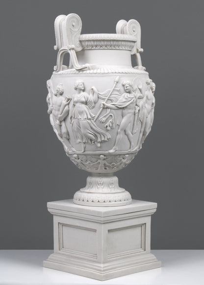 Classic Marble Vase on Large Pedestal