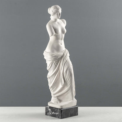 Venus De Milo Statue on Black Marble Base