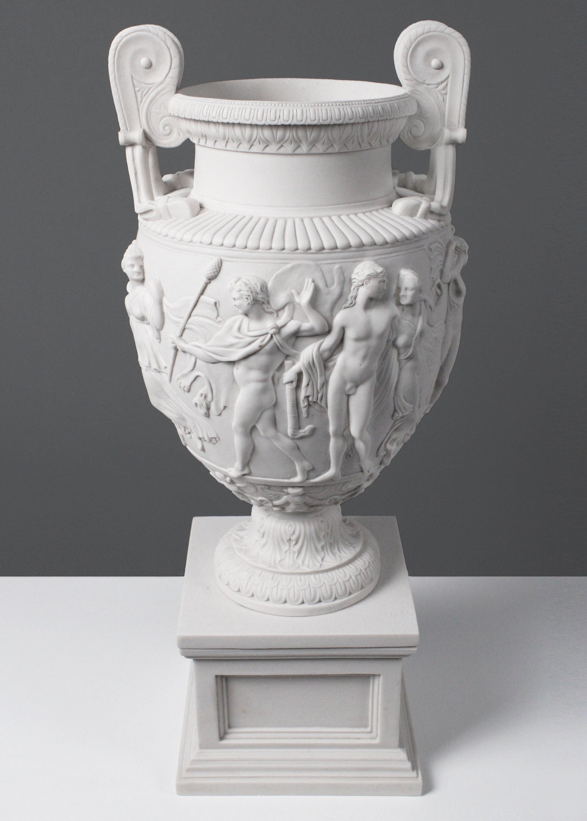 Classic Marble Vase on Large Pedestal