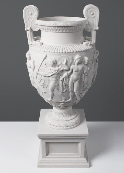 Classic Marble Vase on Large Pedestal