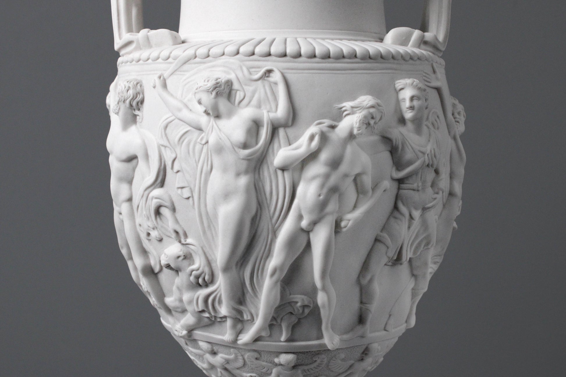 Classic Marble Vase on Large Pedestal