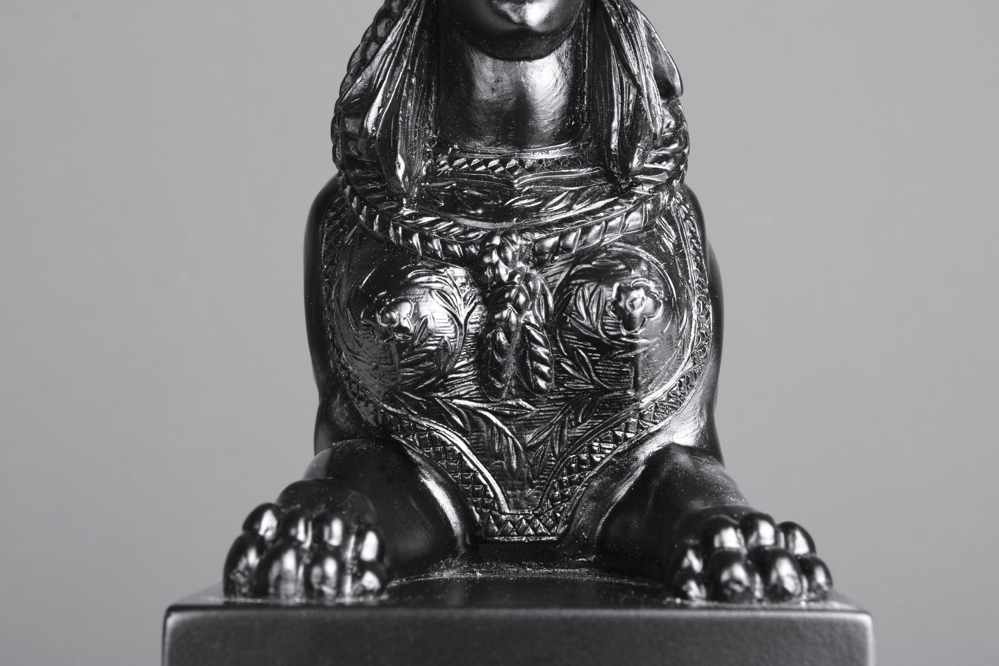 Black Sphinx on Base Statue (Small)
