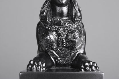 Black Sphinx on Base Statue (Small)