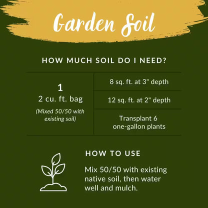 All Natural Garden Soil, Organic Soil for Flowers and Vegetables 2 Cf. Ft, OMRI Listed