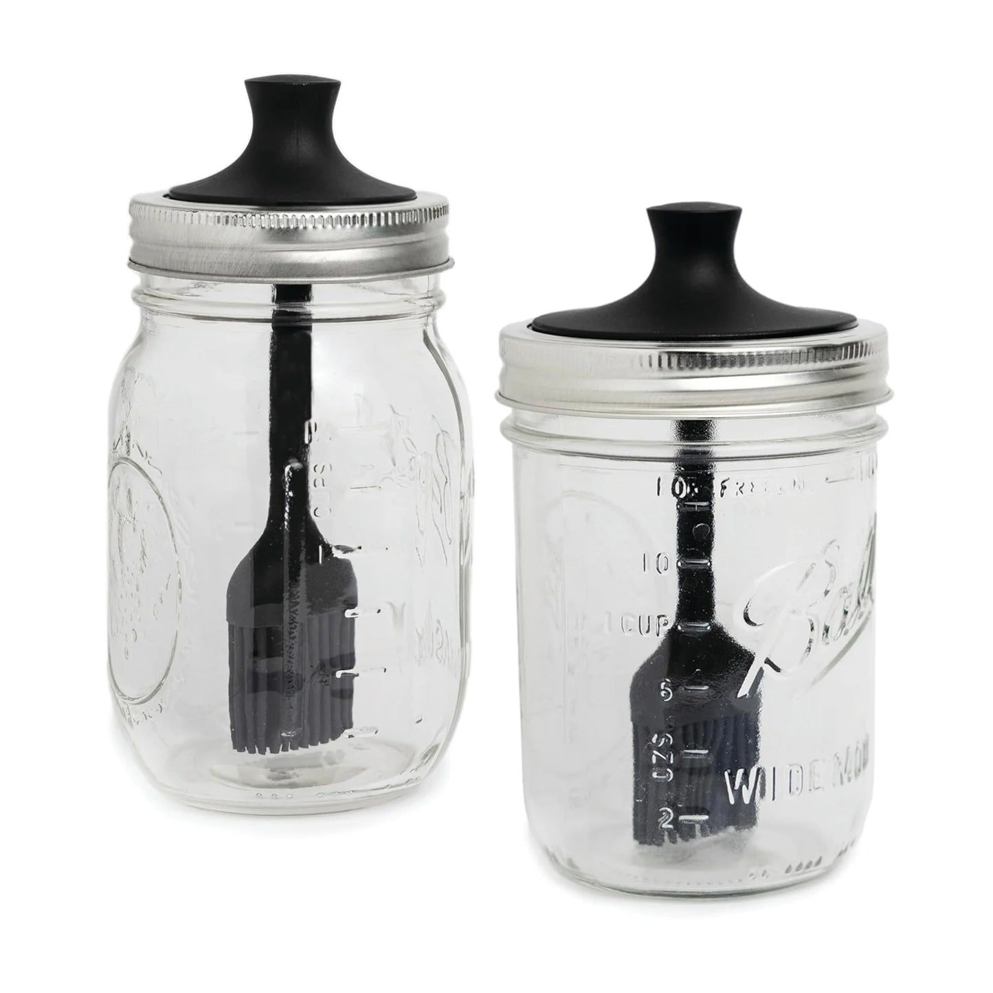 Jarware Silicone Basting Brush Lid Insert for Mason Jars