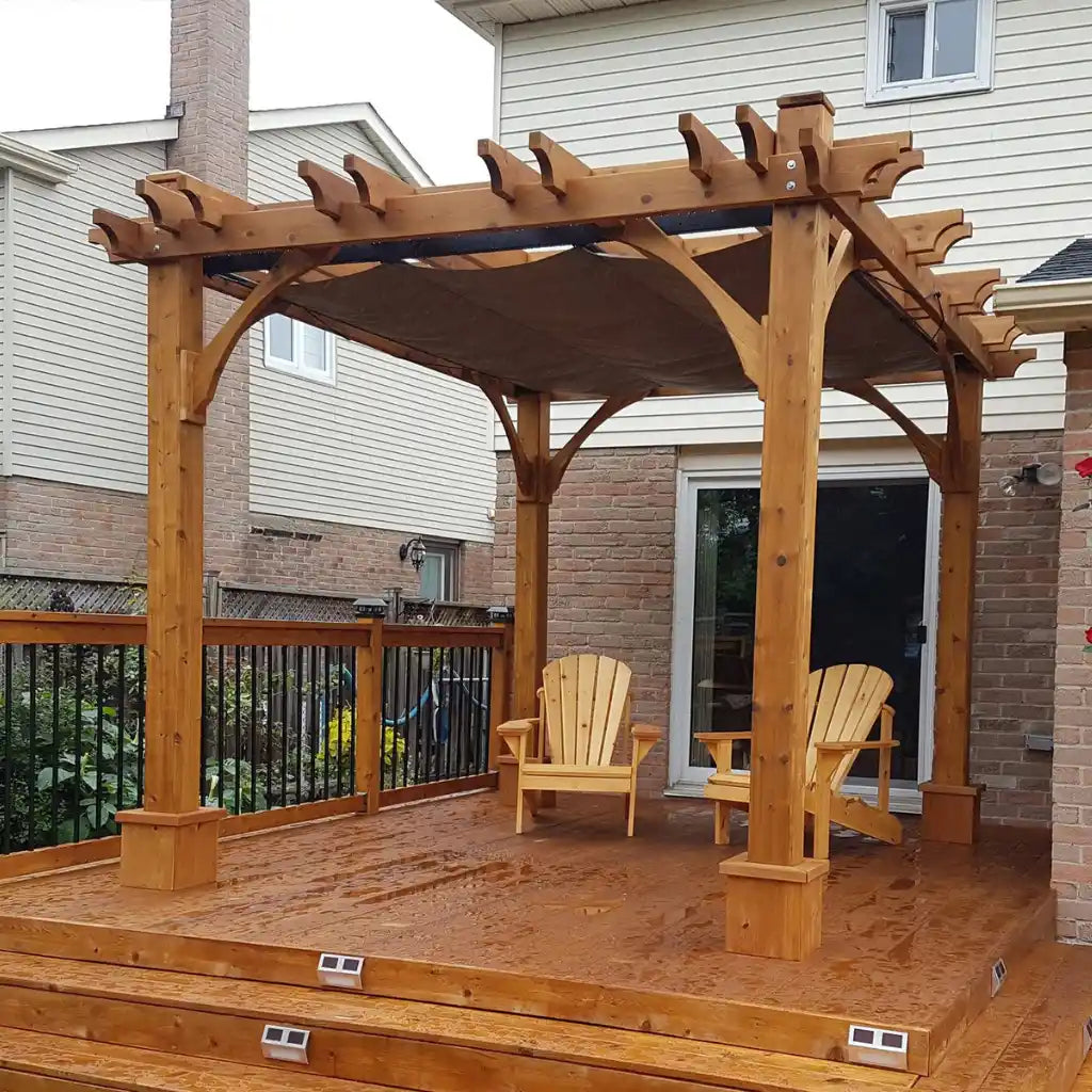 8×10 Pergola with Retractable Canopy