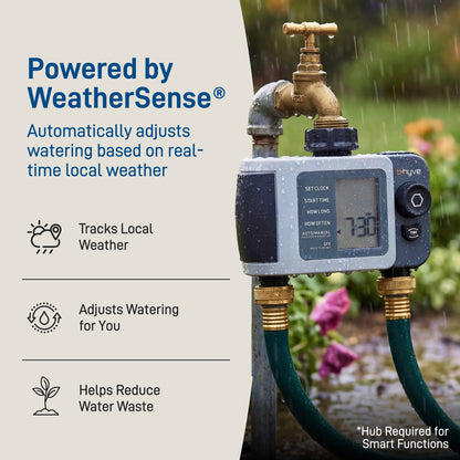 B-hyve XD 2-Outlet Bluetooth Hose Faucet Sprinkler Timer | 24632