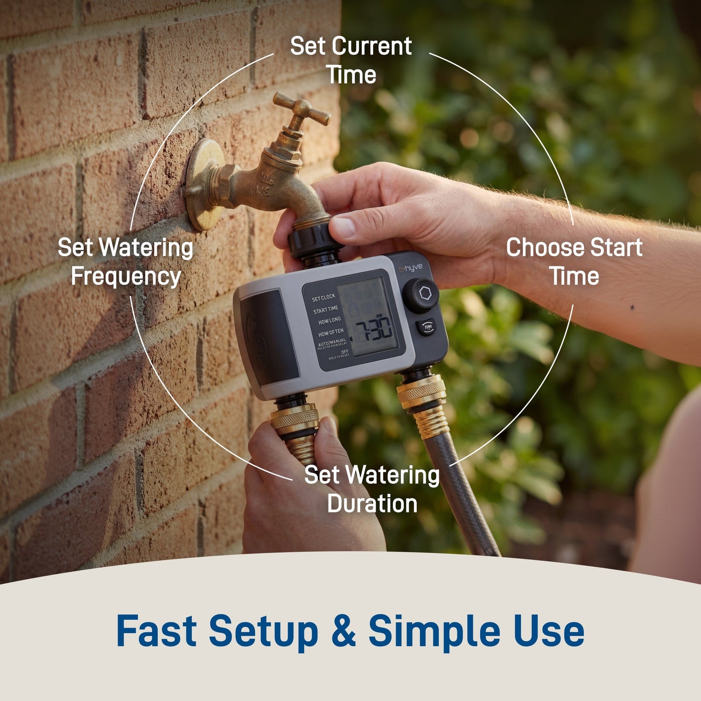 B-hyve XD 2-Outlet Smart Hose Faucet Sprinkler Timer with B-hyve Smart Gen 2 Hub | 24637