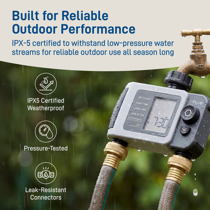 B-hyve XD 2-Outlet Bluetooth Hose Faucet Sprinkler Timer | 24632