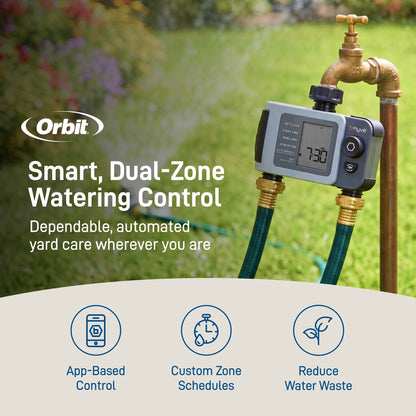B-hyve XD 2-Outlet Bluetooth Hose Faucet Sprinkler Timer | 24632