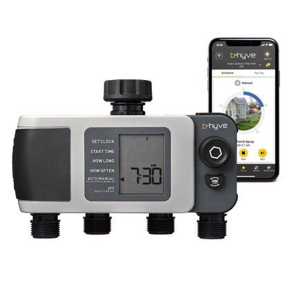 B-hyve XD 4-Outlet Bluetooth Hose Faucet Sprinkler Timer