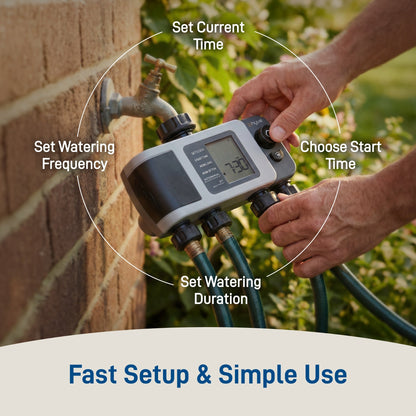 B-hyve XD 4-Outlet Bluetooth Hose Faucet Sprinkler Timer