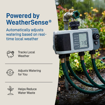B-hyve XD 4-Outlet Smart Hose Faucet Sprinkler Timer with B-hyve Smart Gen 2 Hub | 24639
