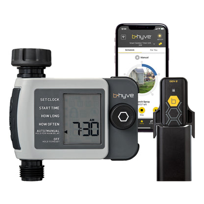 B-hyve XD 1-Outlet Smart Hose Faucet Sprinkler Timer with B-hyve Smart Gen 2 Hub | 24516