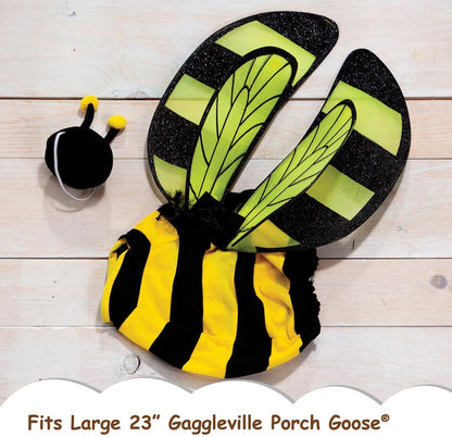 Gaggleville Bumble Bee Goose Outfit, Fits Large 23" H Statue