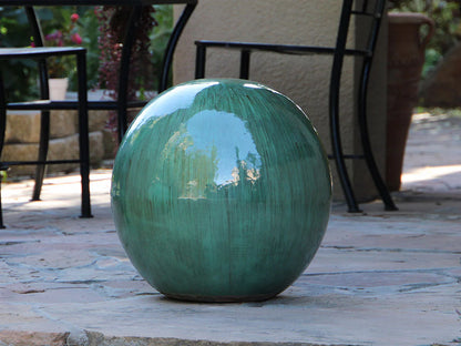 Outdoor Decorative Sphere Glazed 12" by