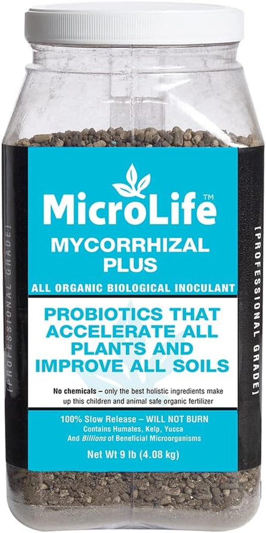 Mycorrhizal plus Organic Biological Inoculant Granular Plants Probiotics Improves All Soils by Microlife (9 LB)