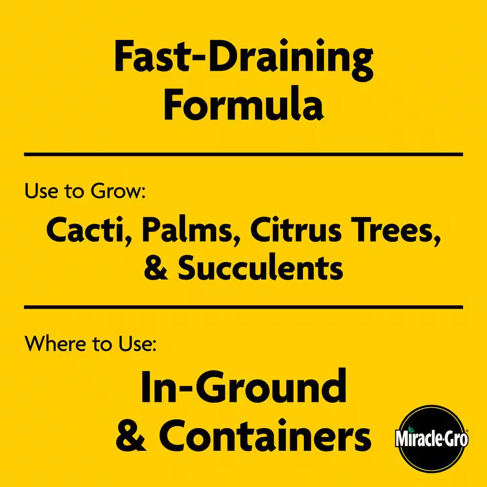 Cactus, Palm and Citrus Soil 1 Cu. Ft. for In-Ground Use or Containers, Great for Succulents, Feeds up to 6-Months
