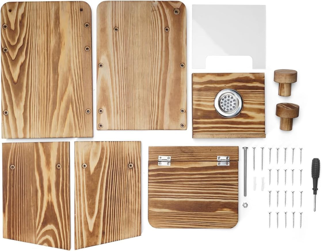 Squirrel Feeder for Outside, Thickened Wooden Squirrel Feeder Platform, Funny Squirrel Houses Picnic Table, Squirrel Feeders for Outdoors Tree Peanuts Nuts Corn Cobs Holder Durable Chipmunk Feeder Box