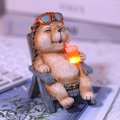 Miniature Frog Garden Statue Gifts Home Halloween Decorations Fairy Garden Accessories Outdoor Lights Solar Garden Frog Decor Art Housewarming Gift for Patio,Yard,Lawn Ornament,3.89"X2.36"X3.93