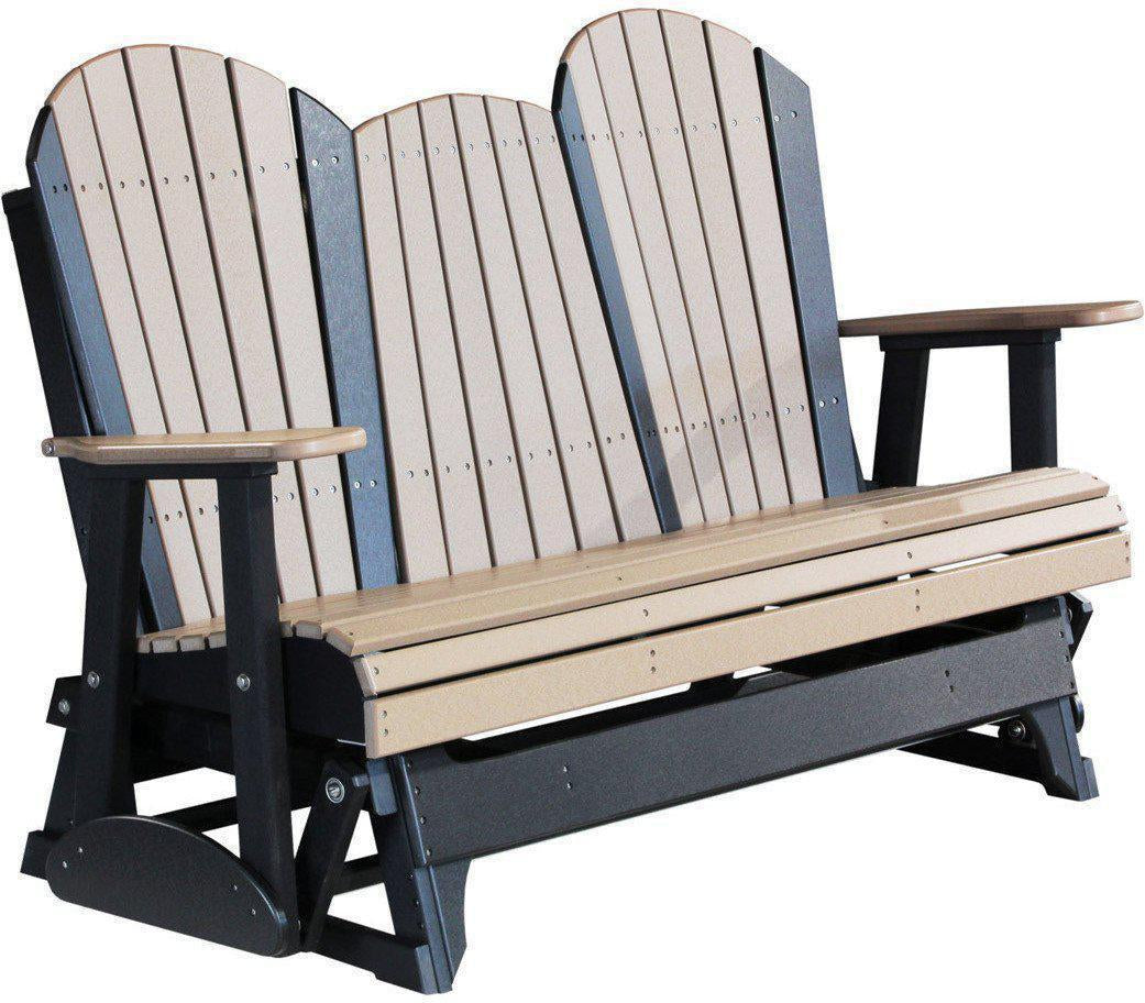 5' Adirondack Glider Chair with Flip down Center Console