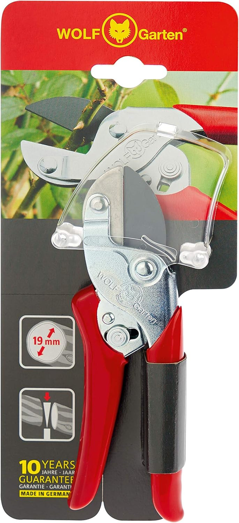 RSEN Anvil Secateurs, Red, 39.5X7.84X3 Cm