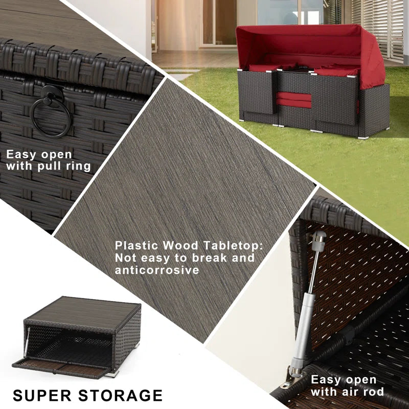 6 - Person Modular Patio Conversation Sets with Cushions