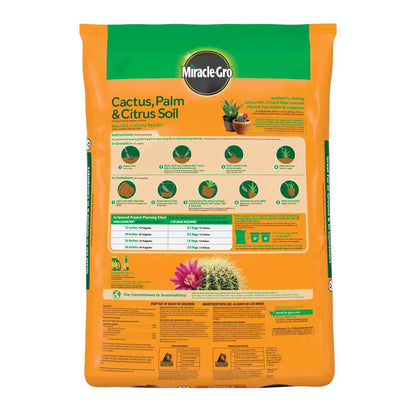 Cactus, Palm and Citrus Soil 1 Cu. Ft. for In-Ground Use or Containers, Great for Succulents, Feeds up to 6-Months